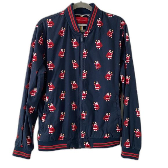 Denim & Flower Jackets & Blazers - Denim & Flower Ricky Singh Santa Zip Up Lightweight Navy Jacket Size L